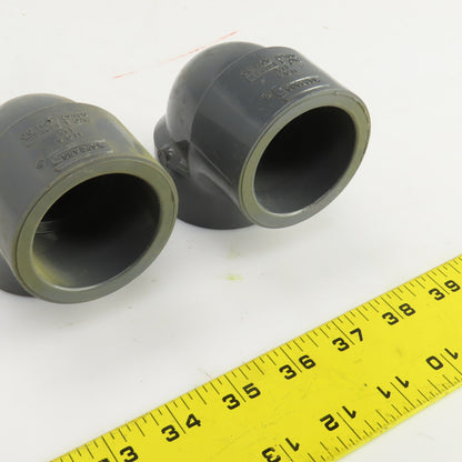 Spears SCH-80 PVC 1-1/2" Slip x 1-1/2" FNPT 90° Degree Elbow Lot Of 2