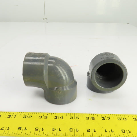 Spears SCH-80 PVC 1-1/2" Slip x 1-1/2" FNPT 90° Degree Elbow Lot Of 2