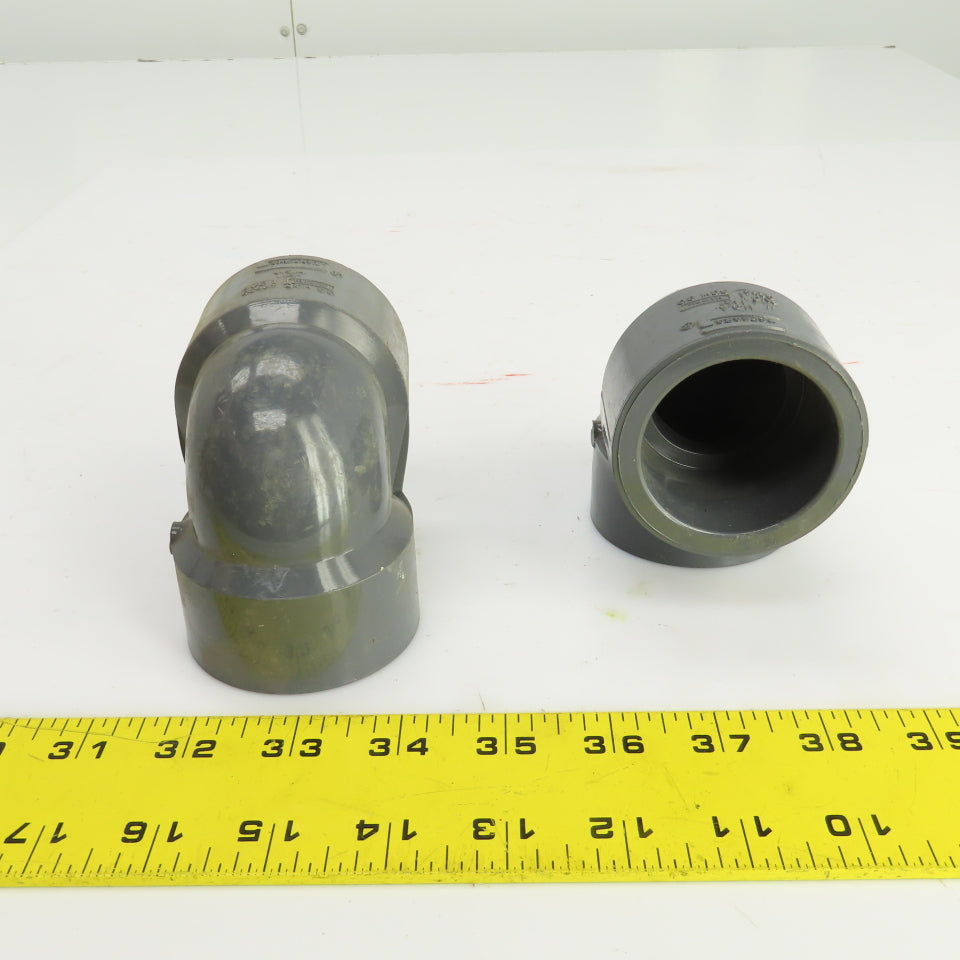 Spears SCH-80 PVC 1-1/2" Slip x 1-1/2" FNPT 90° Degree Elbow Lot Of 2