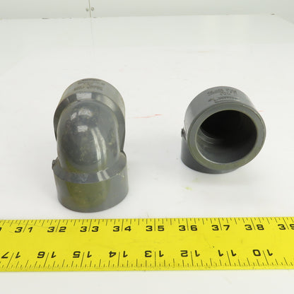 Spears SCH-80 PVC 1-1/2" Slip x 1-1/2" FNPT 90° Degree Elbow Lot Of 2