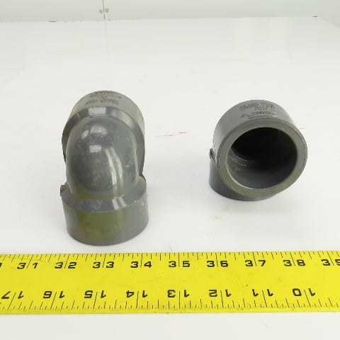 Spears SCH-80 PVC 1-1/2" Slip x 1-1/2" FNPT 90° Degree Elbow Lot Of 2