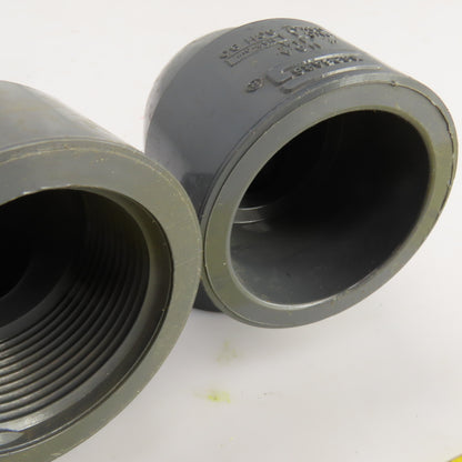 Spears SCH-80 PVC 1-1/2" Slip x 1-1/2" FNPT 90° Degree Elbow Lot Of 2