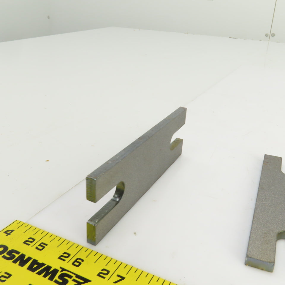 5-1/2" L x 1-3/4" W x 1/4" Thk. Slotted Hold Down Finger Edge Clamp Lot Of 8
