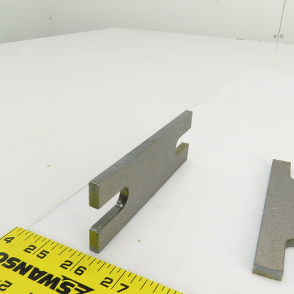 5-1/2" L x 1-3/4" W x 1/4" Thk. Slotted Hold Down Finger Edge Clamp Lot Of 8