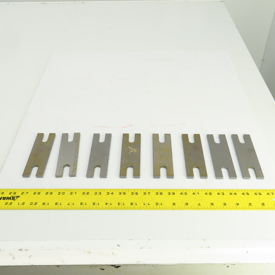 5-1/2" L x 1-3/4" W x 1/4" Thk. Slotted Hold Down Finger Edge Clamp Lot Of 8
