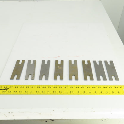 5-1/2" L x 1-3/4" W x 1/4" Thk. Slotted Hold Down Finger Edge Clamp Lot Of 8