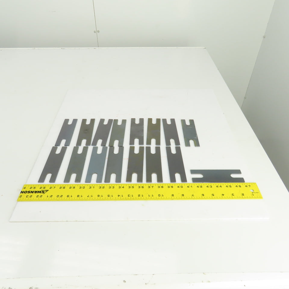 5-1/2" L x 1-3/4" W x 1/8" Thk. Slotted Hold Down Finger Edge Clamp Lot Of 16