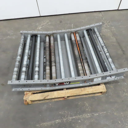 TGW 36CZB-BR-18 Cruz Belt 34" Roller Bed Noseunder End Bed Conveyor Section 52"