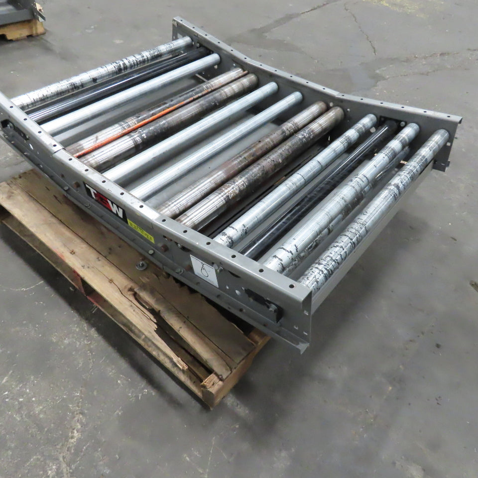 TGW 36CZB-BR-18 Cruz Belt 34" Roller Bed Noseunder End Bed Conveyor Section 52"