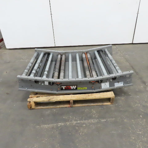 TGW 36CZB-BR-18 Cruz Belt 34" Roller Bed Noseunder End Bed Conveyor Section 52"