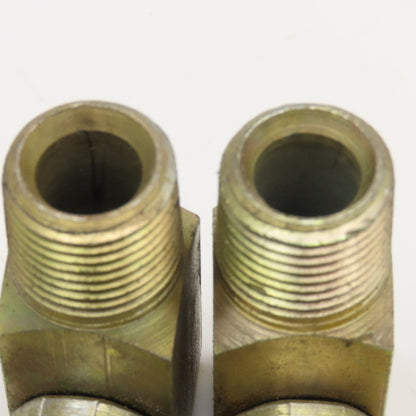 1/2" (-8) NPSM Female Swivel x 1/2"-14 Male Straight Elbow Adaptor Lot Of 2