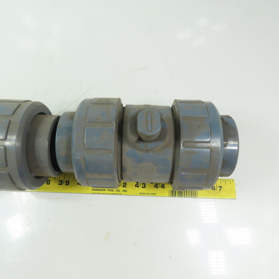 ASAHI Valve  Ball Valve 2" Slip Gray PVC  Full Flow 150 PSI No Handle Lot of 2