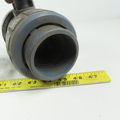 ASAHI Valve  Ball Valve 2" Slip Gray PVC  Full Flow 150 PSI No Handle Lot of 2