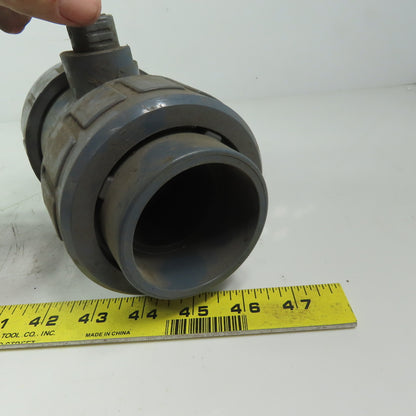 ASAHI Valve  Ball Valve 2" Slip Gray PVC  Full Flow 150 PSI No Handle Lot of 2