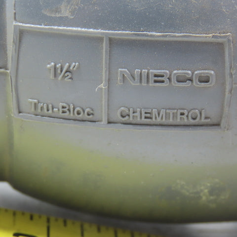 NIPCO Chemtrol True Bloc Ball Valve 1-1/2" FPT x Slip Gray PVC Full Flow