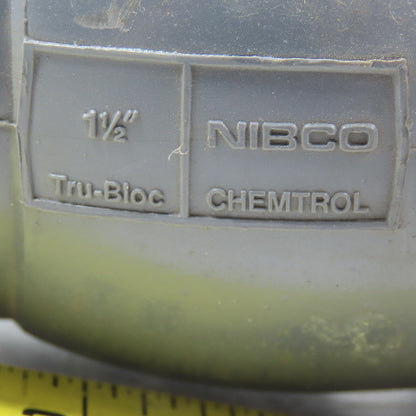 NIPCO Chemtrol True Bloc Ball Valve 1-1/2" FPT x Slip Gray PVC Full Flow