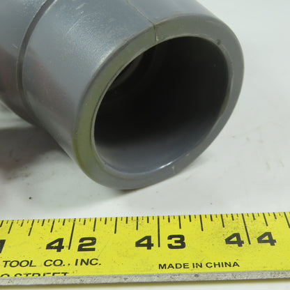 NIPCO Chemtrol True Bloc Ball Valve 1-1/2" FPT x Slip Gray PVC Full Flow