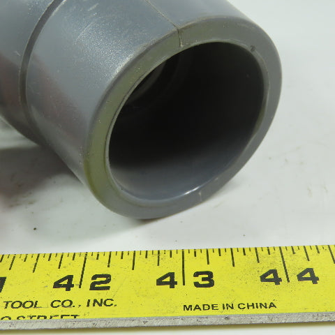 NIPCO Chemtrol True Bloc Ball Valve 1-1/2" FPT x Slip Gray PVC Full Flow