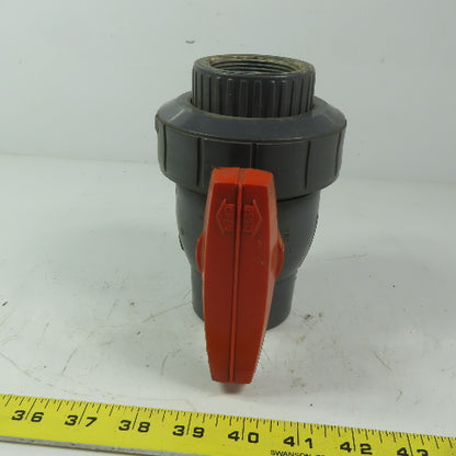 NIPCO Chemtrol True Bloc Ball Valve 1-1/2" FPT x Slip Gray PVC Full Flow
