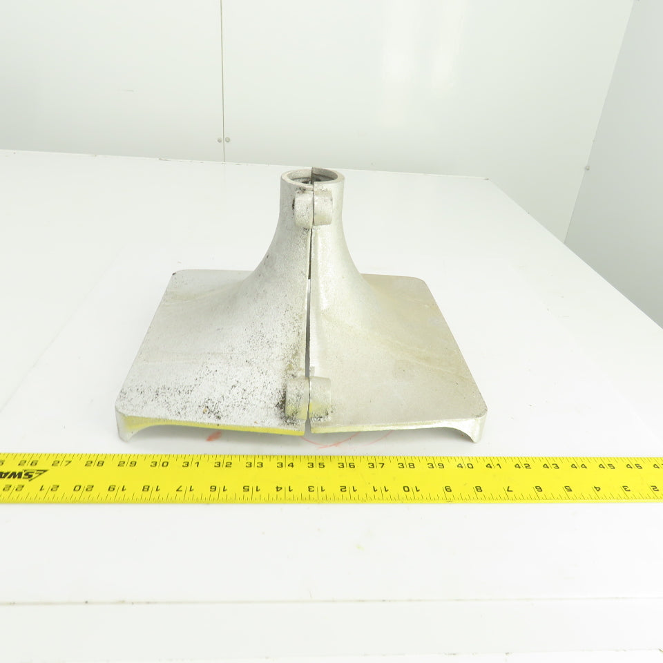 Cast Aluminum Adapter Column Base Bolt Together 1-7/8" Hole Set Of 2