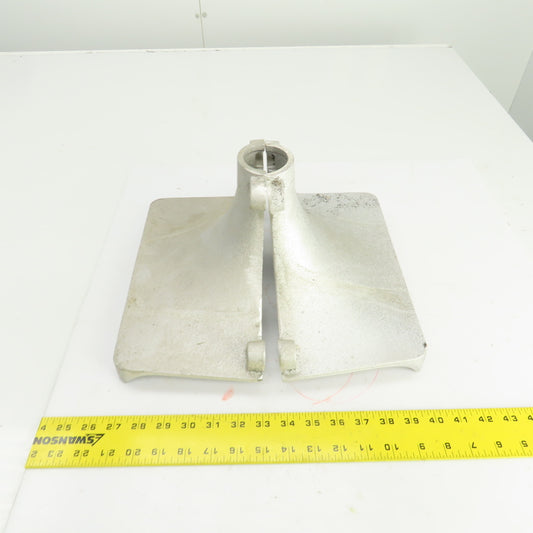 Cast Aluminum Adapter Column Base Bolt Together 1-7/8" Hole Set Of 2