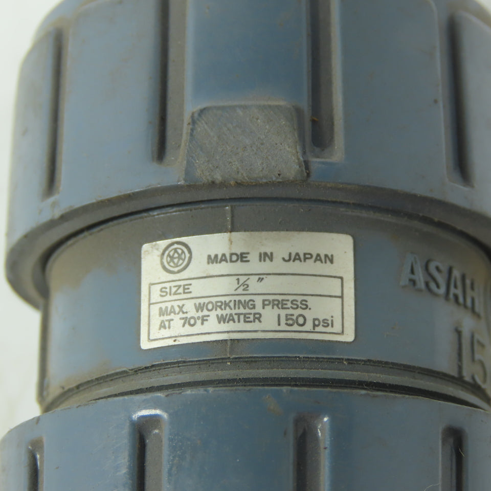 ASAHI Spring Loaded 15 Ball Check Valve 1/2" Slip PVC