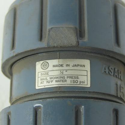 ASAHI Spring Loaded 15 Ball Check Valve 1/2" Slip PVC