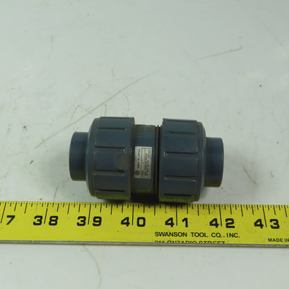 ASAHI Spring Loaded 15 Ball Check Valve 1/2" Slip PVC