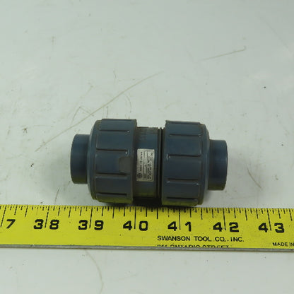 ASAHI Spring Loaded 15 Ball Check Valve 1/2" Slip PVC