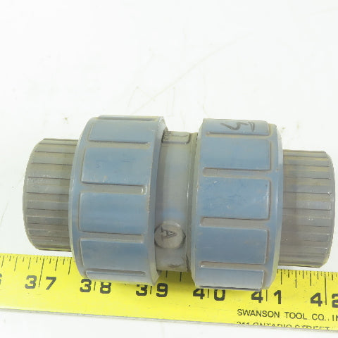 ASAHI <-- Spring Loaded 25 Ball Check Valve 1" Slip PVC