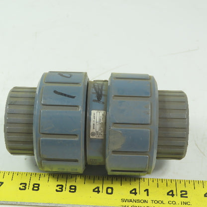 ASAHI <-- Spring Loaded 25 Ball Check Valve 1" Slip PVC
