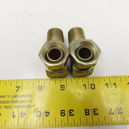 1/2"-14 (-8) NPSM Female Swivel x 1/2-14 NPSM Male Elbow Adaptor Lot Of 2