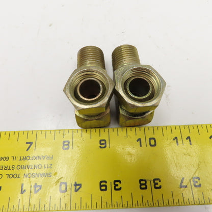 1/2"-14 (-8) NPSM Female Swivel x 1/2-14 NPSM Male Elbow Adaptor Lot Of 2