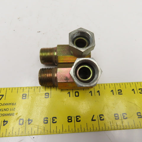 1/2"-14 (-8) NPSM Female Swivel x 1/2"-14 NPSM Male Elbow Adaptor Lot Of 2