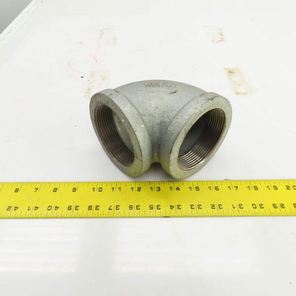 Ward Galvanized Steel 3" NPT 90° Degree Elbow
