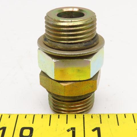 1/2" (-8) O-Ring Boss ORB Male Union Connector 3/4"-16 Thread