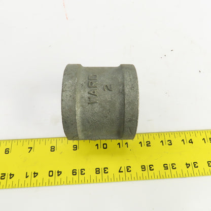 Ward Galvanized Malleable Iron 2" NPT Pipe Coupling USA