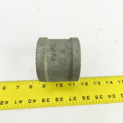 Ward Galvanized Malleable Iron 2" NPT Pipe Coupling USA