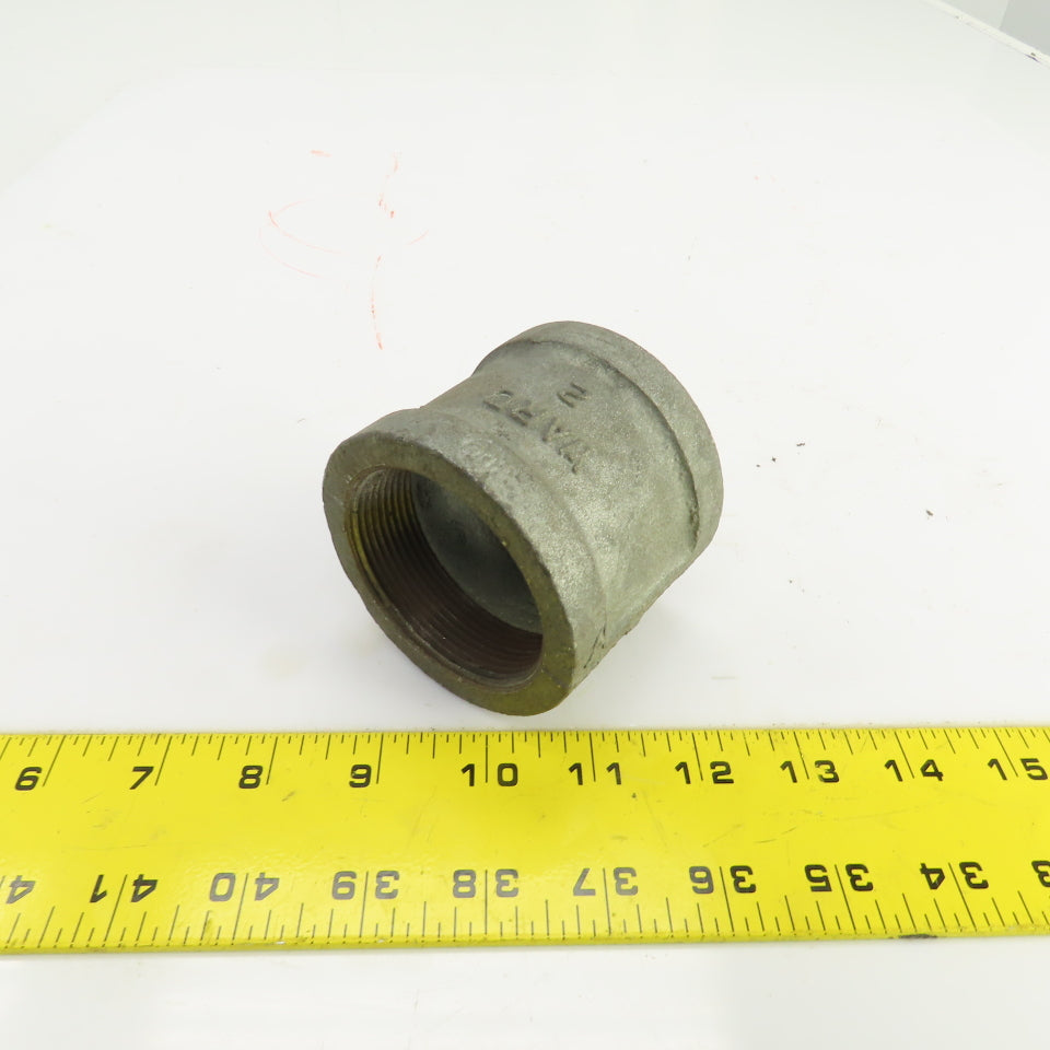 Ward Galvanized Malleable Iron 2" NPT Pipe Coupling USA