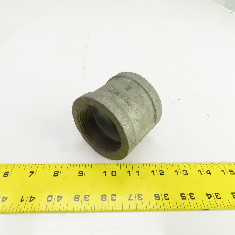 Ward Galvanized Malleable Iron 2" NPT Pipe Coupling USA