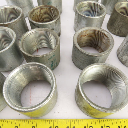 Galvanized Steel 2" NPT Pipe Full Coupling Lot Of 22
