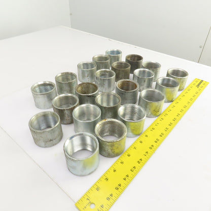 Galvanized Steel 2" NPT Pipe Full Coupling Lot Of 22