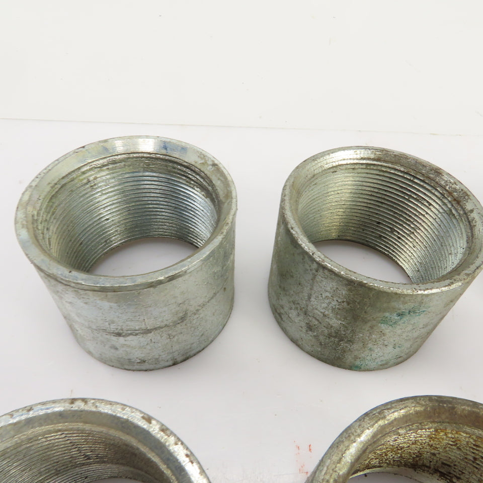 Galvanized Steel 2" NPT Pipe Full Coupling Lot Of 22