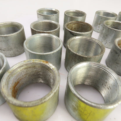 Galvanized Steel 2" NPT Pipe Full Coupling Lot Of 22