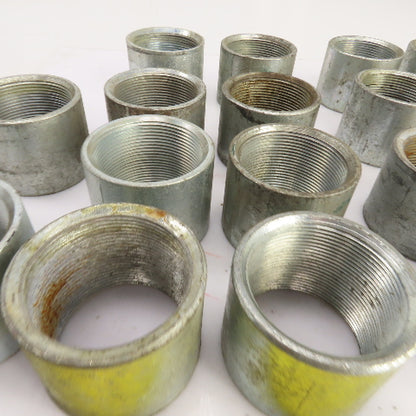 Galvanized Steel 2" NPT Pipe Full Coupling Lot Of 22
