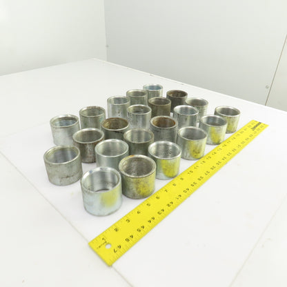 Galvanized Steel 2" NPT Pipe Full Coupling Lot Of 22