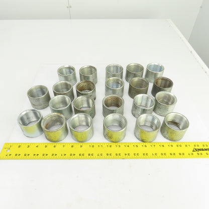 Galvanized Steel 2" NPT Pipe Full Coupling Lot Of 22