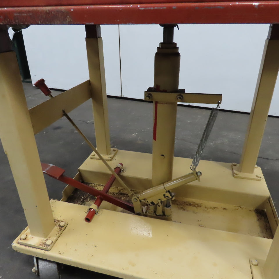 Siegel Pallet 2040CART 1200Lbs Foot Powered Roller Pallet Lift Cart 29"-44" Lift