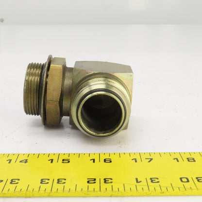 Airway 1-1/4" (-20) Male JIC Flare Sealed Seat x 1-1/4" ORB 90° Hydraulic Elbow