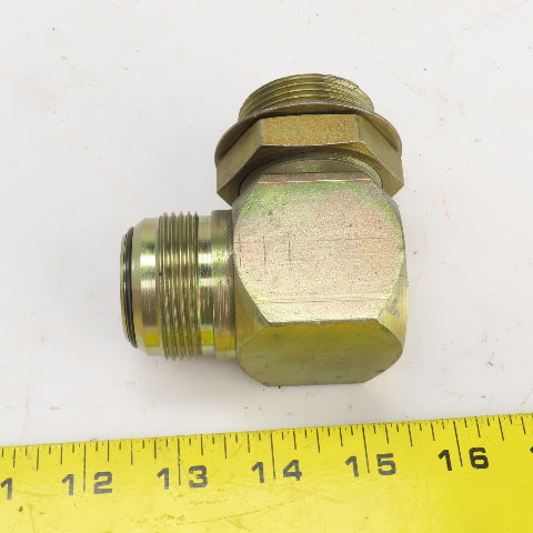 Airway 1-1/4" (-20) Male JIC Flare Sealed Seat x 1-1/4" ORB 90° Hydraulic Elbow
